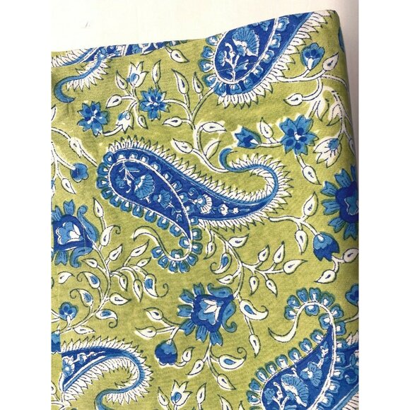 Handmade Paisley Placemats Set of 4 Green Blue Tapestry Style - Picture 7 of 7